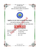 Xây dựng web quản lý bán hàng tại công ty TNHH công nghệ tin học phi long 