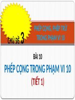Toán: Phép cộng trong phạm vi 10