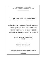 Phân tích thực trạng công tác quản lý khoa học ở tập đoàn bưu chính viễn thông việt nam và đề xuất một số giảI pháp hoàn thiện công tác quản lý