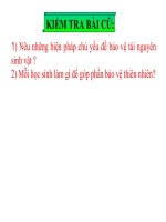 Sinh 9_Tuần 33_Tiết 63_Bài 60+61 Bảo vệ đa dạng các hệ sinh thái. Luật bảo vệ môi trường_Nguyễn Thị Tuyến