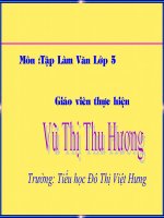 Tuần 15 - Tập làm văn - Lớp 5 - Luyện tập tả người