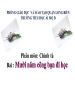 Tiếng việt 4 - Tuần 2 - Chính tả- Ngheviet Muoi nam cong ban di hoc