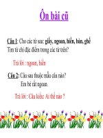 Tiểu học Đô thị Sài Đồng |  Luyện từ và câu 2 Tù ngữ về vật nuôi, câu kiểu Ai thế nào