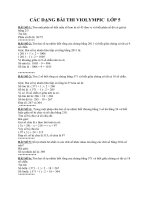 Download Các dạng toán thi Violympic lớp 5