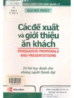 Các đề xuất và giới thiệu ăn khách  24 bài học dành cho những người thành đạt  heather pierce; lê ngọc bửu, lê sơn dịch 