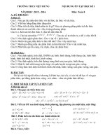 Đề cương môn Toán 8 kì I năm học 2016 - 2017