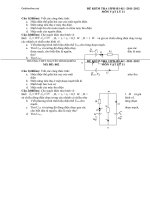Download Đề kiểm tra 15 phút vật lý 11- kì 1