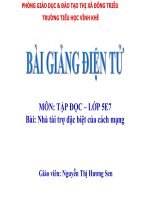 Bài giảng điện tử môn Tập đọc lớp 5 - Tuần 20