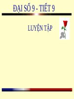 Tiêt 9. Biến đổi đơn giản biểu thức chứa căn bậc hai.