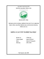Thành lập tờ bản đồ địa chính số 255 tỷ lệ 1 1000 thị trấn nông trường phong hải, huyện bảo thắng, tỉnh lào cai 