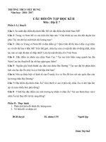 Đề cương môn Địa lý 7 kì II năm học 2016 - 2017