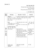 Giáo án tuần 18 - Một số loại rau