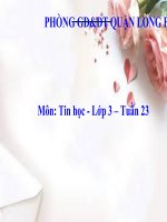 Tin học 3 - Bài: Chọn kiểu chữ, căn lề