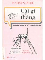 Cãi gì cũng thắng  tư duy logic   lập luận sắc bén   tranh luận thành công  madsen pirie; nguyễn thụy khánh chương dịch 