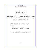 PHÂN TÍCH các yếu tố ẢNH HƯỞNG đến QUYẾT ĐỊNH MUA NHÀ của KHÁCH HÀNG tại các KHU đô THỊ mới TRÊN địa bàn THÀNH PHỐ HUẾ 