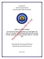 Ứng dụng kỹ thuật khai phá luật kết hợp vào việc tư vấn học tập cho sinh viên chuyên ngành tin học kinh tế   trường đại học kinh tế   đại học huế 