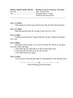 Download Đề và đáp án kiểm tra chất lượng HKII sinh học khối 9