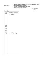 Giáo án tuần 6 - chủ đề: Bản thân - Năm giác quan