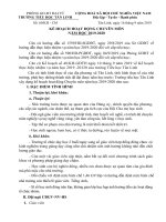 Kế hoạch chuyên môn năm học 2019 - 2020