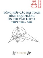 Tải Tổng hợp các bài toán hình học phẳng ôn thi vào lớp 10 -  Tài liệu ôn thi vào lớp 10 môn Toán