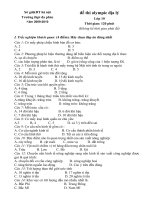 Download Đề thi Olympic địa lý 10- THPT Đa Phúc