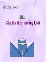 Khối 3 - Thủ công: Gấp tàu thủy hai ống khói