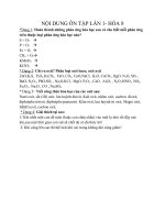 Tuần 14- Hóa 8-  Nội dung ôn tập 1