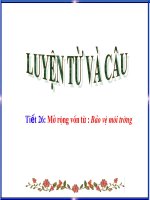 Lop 5 - LTVC - Tuan 13 - Bai - Mo rong von tu  Bao ve moi truong