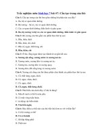 Tải Trắc nghiệm môn Sinh học 7 bài 47 - Cấu tạo trong của thỏ