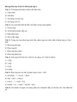 Tải Trắc nghiệm Hóa học 8 bài 34 - Bài luyện tập 6
