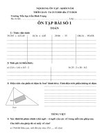 Bài ôn tập ở nhà cho học sinh lớp 5 trong thời gian nghỉ dịch bệnh Covid-19 (lần 2)