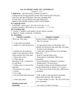 Tải Giáo án Tiếng Anh lớp 4 Unit 10: Where were you yesterday - Lesson 2 - Giáo án điện tử môn Tiếng Anh lớp 4