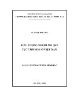 (Luận văn thạc sĩ) biểu tượng người mẹ qua tục thờ mẫu ở việt nam​ 