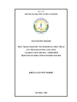 Thực trạng chăm sóc người bệnh sau phẫu thuật gãy thân hai xương cẳng chân tại khoa chấn thương chỉnh hình bệnh viện đa khoa tỉnh nam định năm 2020 