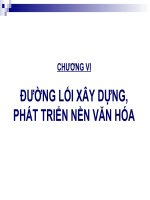 ĐƯỜNG lối xây DỰNG, PHÁT TRIỂN nền văn hóa (ĐƯỜNG lối CÁCH MẠNG của ĐCSVN)