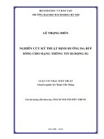 Nghiên cứu kỹ thuật định hướng đa búp sóng cho mạng thông tin di động 5g 