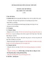 Mẫu giáo án minh họa môn Giáo dục thể chất mô đun 2 Tiểu học