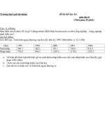 Download Đề thi hết HKI địa lý 11