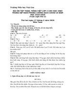 Bài ôn tập Toán, Tiếng Việt lớp 2 cho học sinh trong dịp nghỉ phòng, chống dịch Covid-19, năm học 2019-2020 (Tuần nghỉ thứ 2)