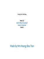 Unit 8: Where's Grandma? (week 22) Lesson 1+2