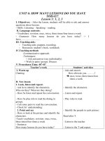 Tải Giáo án Tiếng Anh lớp 5 Unit 6: How many lesson do you have today - Lesson 1 - Giáo án điện tử môn Tiếng Anh lớp 5
