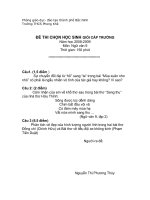 Download Đề thi HSg cấp trường môn ngữ văn 9 tỉnh Bắc Ninh