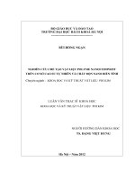 Nghiên cứu chế tạo vật liệu polyme nanocompozit trên cơ sở cao su tự nhiên và chất độn nano biến tính