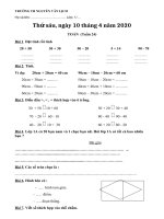 Lớp 1. Bài tập cuối tuần 24