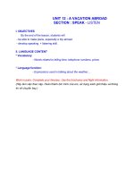 TUAN 7- TIET 3- UNIT 12: SPEAK-LISTEN