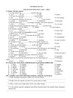 Download Đề thi thử cuối năm tiếng anh lớp 11