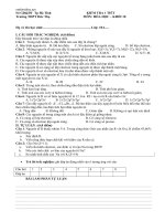 Download Đề kiểm tra 45 phút hóa học khối 10