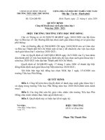 Quyết định công bố danh mục SGK lớp 1 năm 2020-2021 trường Phù Đổng