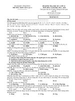 Tải Đề thi học kì 1 môn Hóa học lớp 12 trường THPT Yên Lạc 2, Vĩnh Phúc năm học 2015 - 2016 - Đề kiểm tra học kì I lớp 12 môn Hóa có đáp án