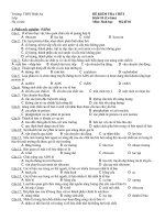 Download Đề kiểm tra 1 tiết sinh học 10 cơ bản- có đáp án